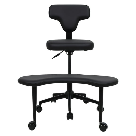 AQSQ ADHD Desk Chair, ADHD Chair for Adults, Cross Legged Office Chair with Wheels, Criss Cross Desk Chair with Lumbar Support and Height Adjustable