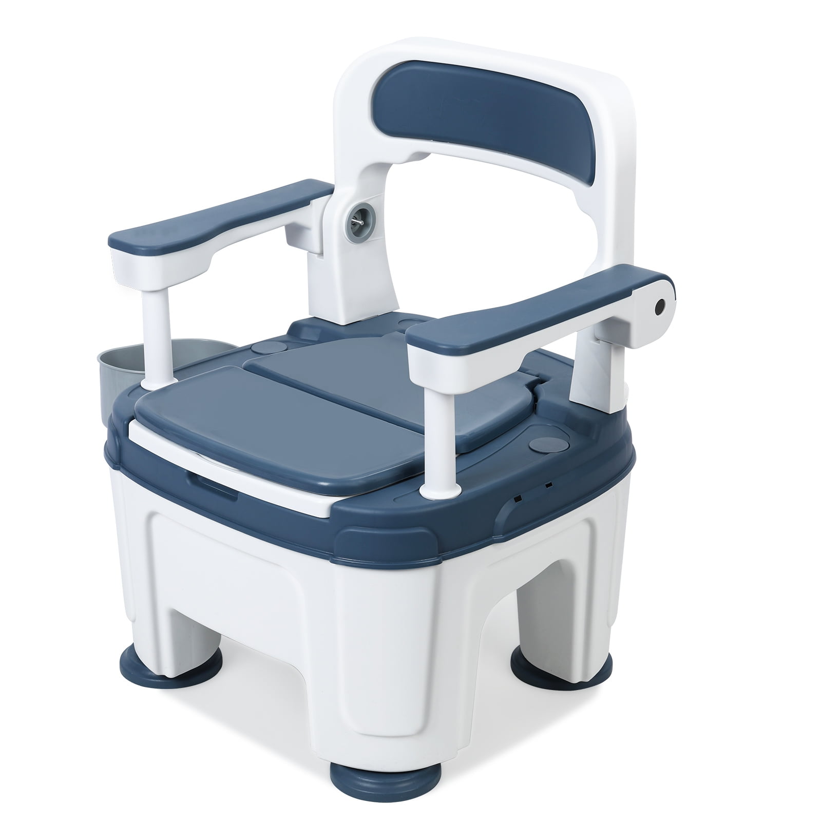 AQSQ Bedside Commode, Adult Portable Toilet, Toilet Chair Seat with Handles, Height Adjustable Mobile Portable Toilet, Adult Potty Chair Load 882lb for Seniors Disabilities Elderly \u0026 Others