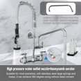 AQSQ Commercial Kitchen Faucet with PreRinse Sprayer, 8Inch
