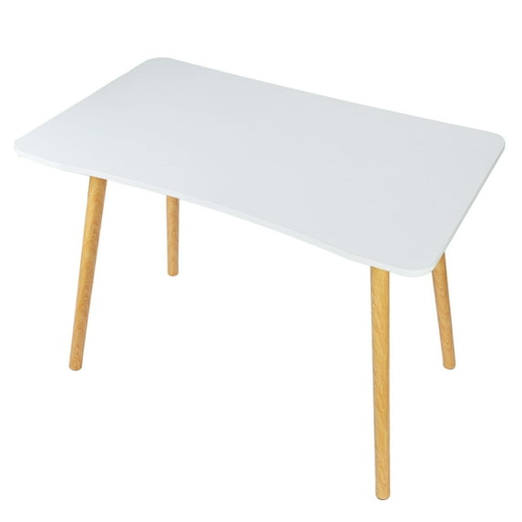 AQSQ Computer Desk, Nordic Style Home Office Study Desk, Student Wood Writing Table, with Ergonomic Edge, Spacious Desktop
