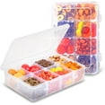thumbnail image 1 of AQSXO 2 Pcs Snack Boxes 8 Compartments Snack Containers Reusable Meal Prep Lunch Containers., Transparent, 1 of 10