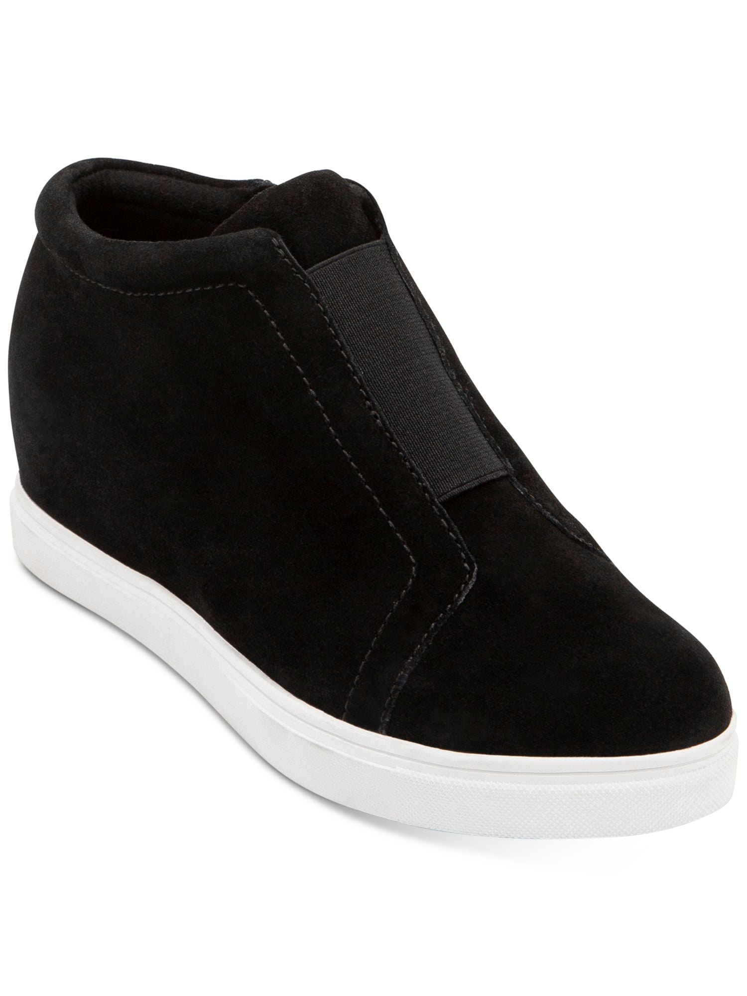 AQUA COLLEGE Womens Black 1/2" Platform Stretch Gore Cushioned Hidden ...