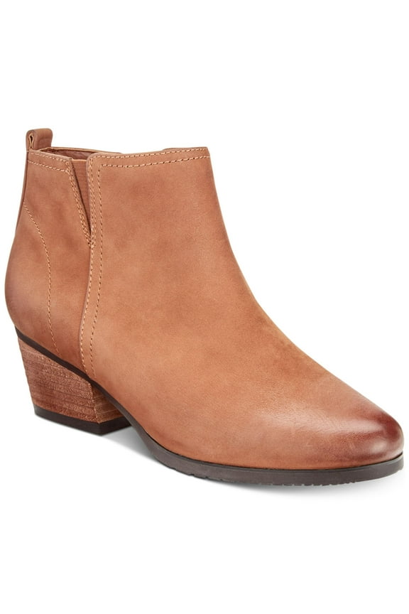 Womens Brown Flex Gore Comfort Waterproof Cushioned Isla Round Toe Block Heel Zip-Up Booties 11 M