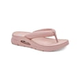thumbnail image 1 of AQUA COLLEGE Womens Pink Cushioned Amanda Round Toe Wedge Slip On Thong Sandals Shoes 9, 1 of 3