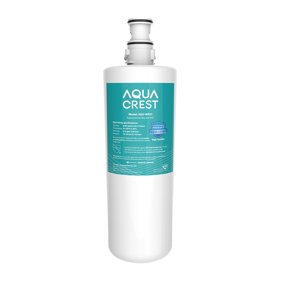 AquaCrest White Under Sink Water Filter Cartridge, 3 Count