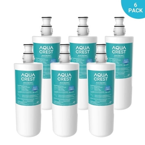 AQUA CREST 3US-AF01 Under Sink Water Filter, Replacement for Standard 3US-AF01, 3US-AS01, Aqua-Pure AP Easy C-CS-FF, WHCF-SRC, WHCF-SUFC, WHCF-SUF Water Filter, NSF/ANSI 42 Certified (Pack of 6)