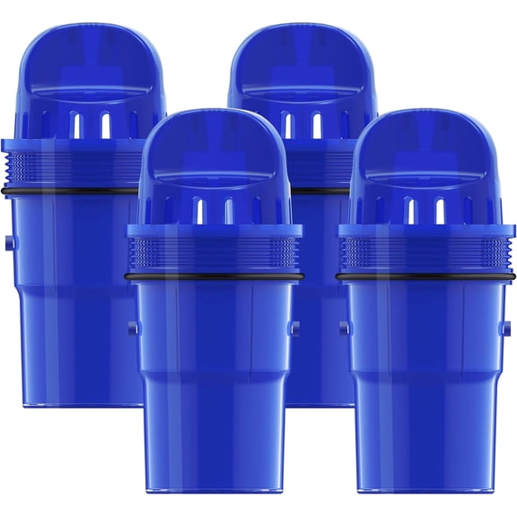 AQUA CREST Pitcher Water Filter Replacement for All PUR, PUR Plus Pitcher and Dispenser Filtration Systems, CRF950Z, PPF951K, PPF900Z, NSF Certified, 4 Packs