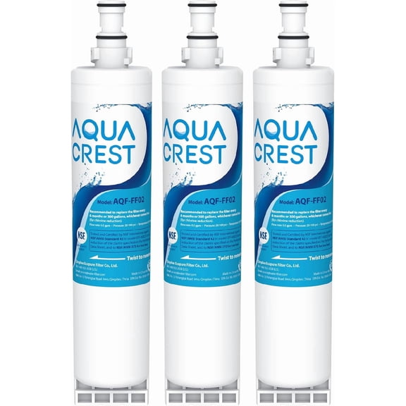 AQUA CREST 4396508 Replacement for Whirlpool 4396510, EDR5RXD1, NLC240V, PNL240V, 4396508p, 4396547, 4392857, 9010, LC400V, WF-NLC240V, 46-9010, Everydrop Filter 5 Refrigerator Water Filter, 3 PACK