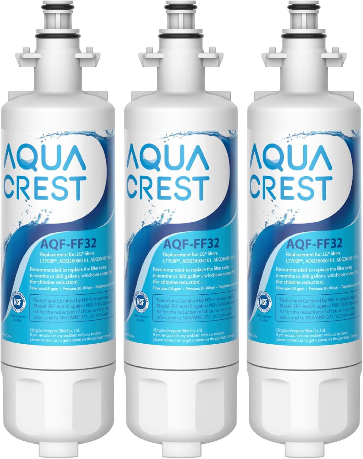 AQUA CREST 469690 ADQ36006101 Refrigerator Water Filter, Replacement ...