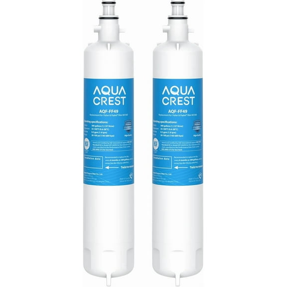 AQUA CREST 847200 Refrigerator Water Filter Replacement for Fisher & Paykel 847200, Fisher & Paykel Refrigerator Model Number E522, E422, E402, 2 Filters