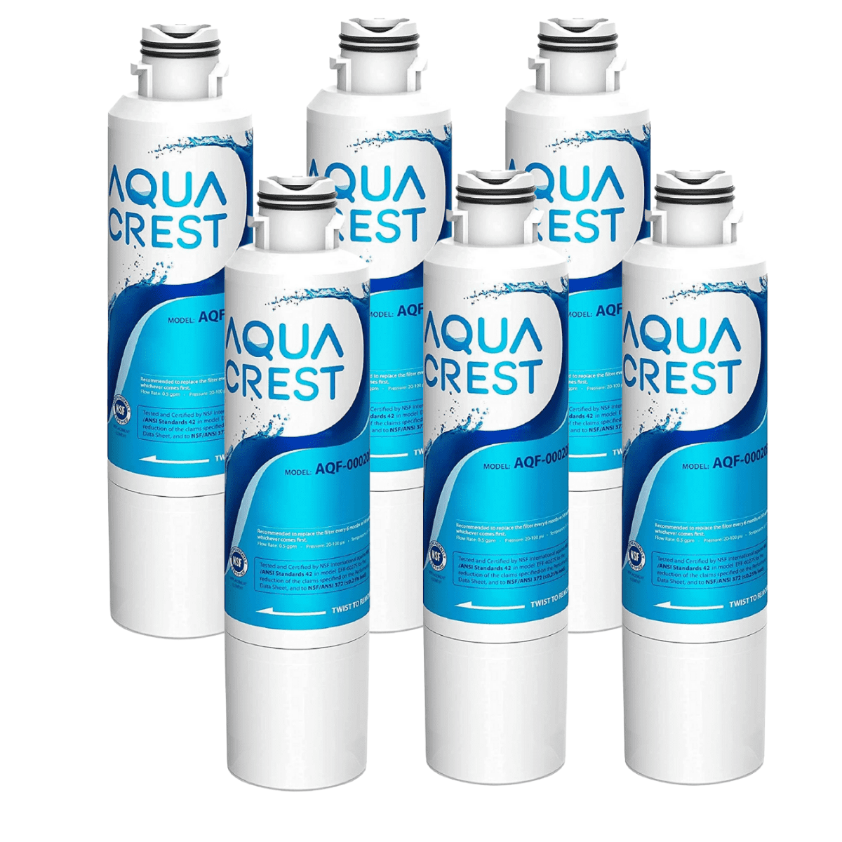 AQUA CREST DA2900020B Refrigerator Water Filter, Replacement for
