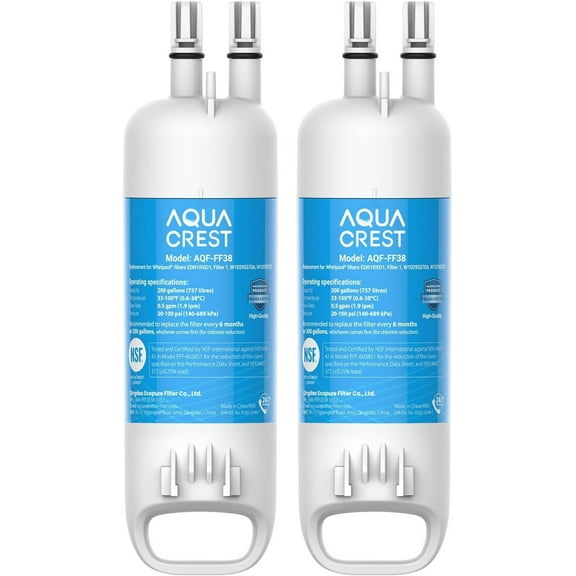 AQUA CREST Refrigerator Water Filter, 2 Filters