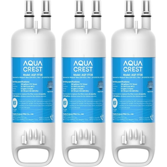 AQUA CREST Refrigerator Water Filter, 3 Filters