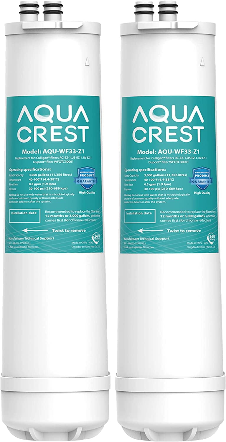 RC-EZ-1 Water Filter Replacement for  RC-EZ-1, US-EZ-1, RV-EZ-1, DuPont WFQTC30001, WFQTC70001 and  USF-201, USF-202(Pack of 2)