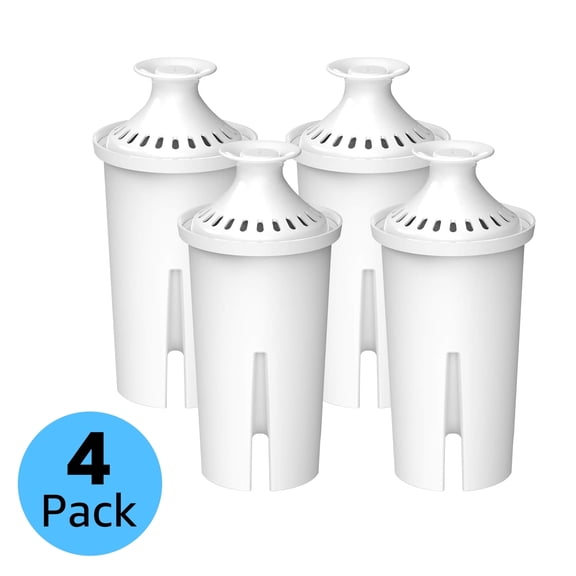 AQUA CREST CF06A Replacement for Brita® Filter, Brita® Water Pitchers and Dispensers, Classic OB03, Mavea® 107007, and More, NSF Certified Pitcher Water Filter, 4 Pack