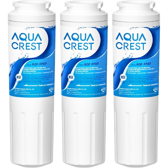 AQUA CREST UKF8001 Replacement for EveryDrop Filter 4, Whirlpool EDR4RXD1, 4396395, Maytag UKF8001P, UKF8001AXX-750, Puriclean II, 46-9006, Refrigerator Water Filter (Pack of 3)