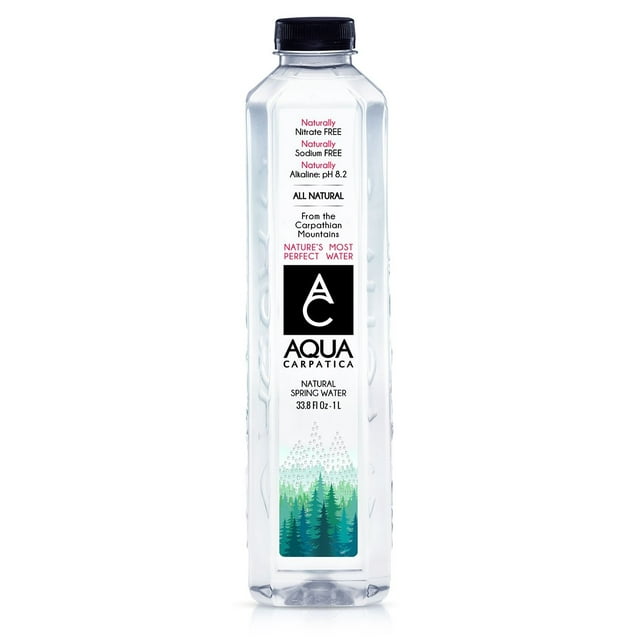 AQUA Carpatica Natural Spring Water with Electrolytes, Artesian Bottled ...