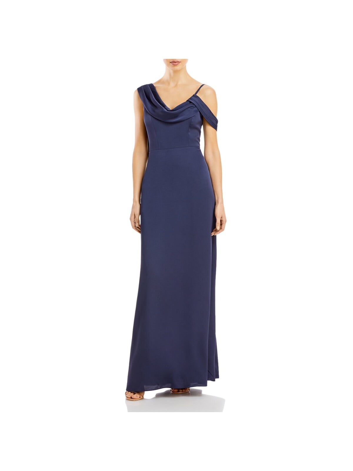 green emerald velvet dress One-Shoulder Long Formal Dress with Cut Out Royal / 4