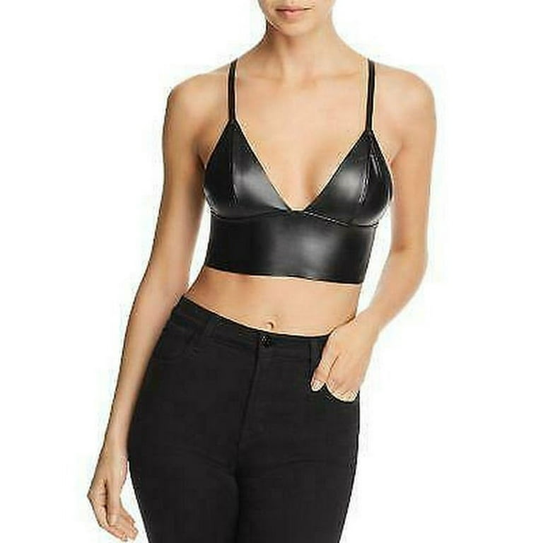 Faux Leather Bra Top