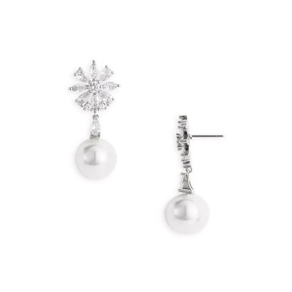 AQUA Imitation Pearl Drop Statement Earrings