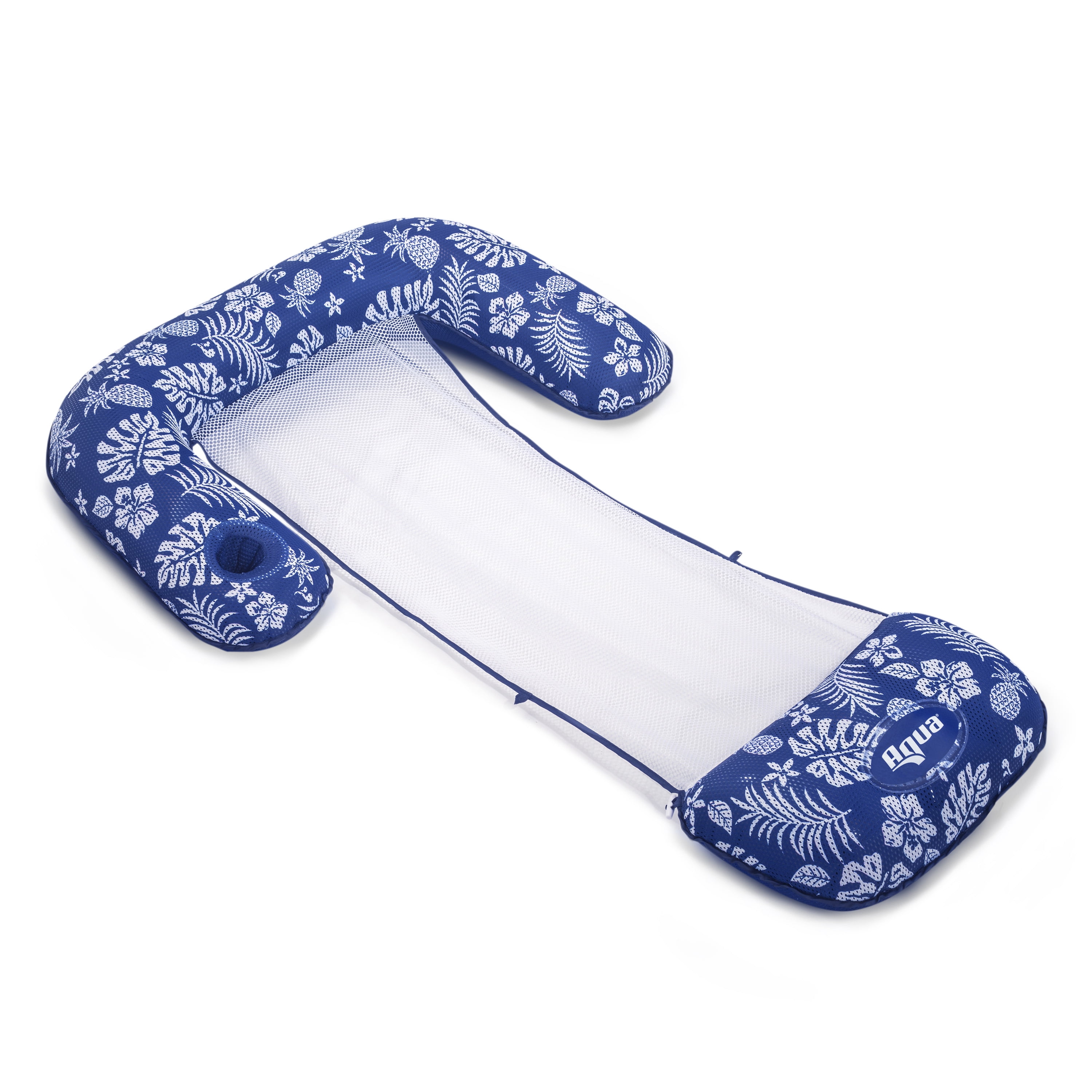 AQUA Inflatable Teen and Adult WML15347 3 in 1 Lounge Chair, Royal Blue