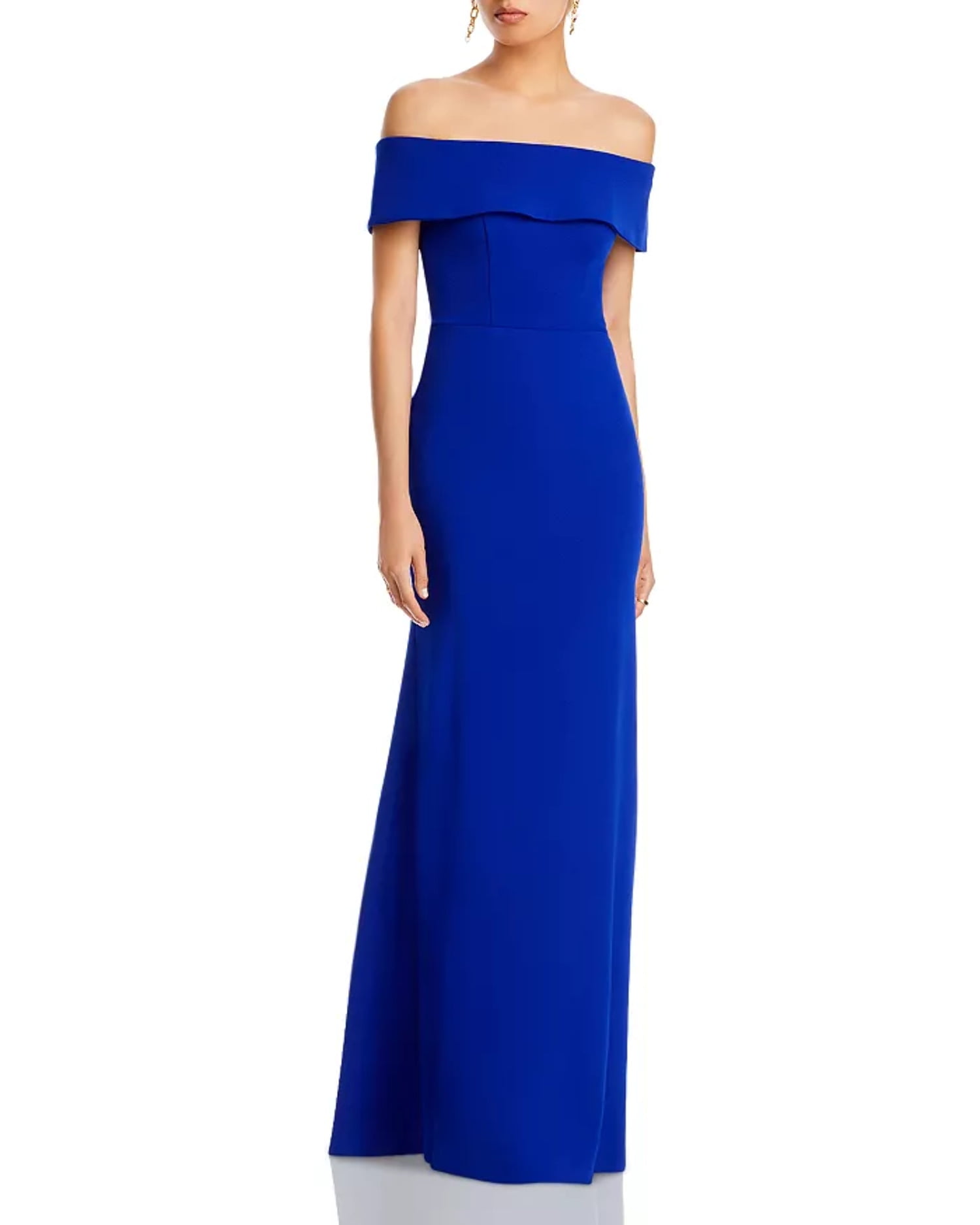 Off The Shoulder Crepe Gown