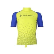AQUA SPHERE BIX BRIGHT RASH GUARD GREEN / ROYAL BLUE، 4Y