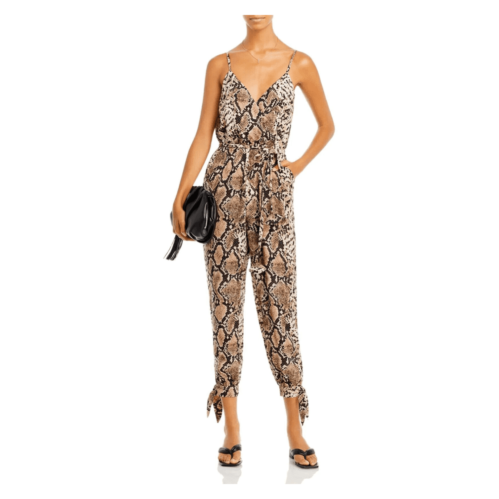 AQUA Snake Print Jumpsuit - 100% Exclusive In Beige Multi, M - Walmart.com