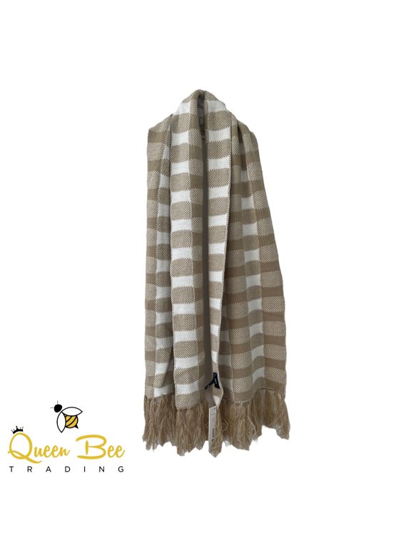 Winter Womans Plaid Bloomingdales Exclusive Tan Beige New