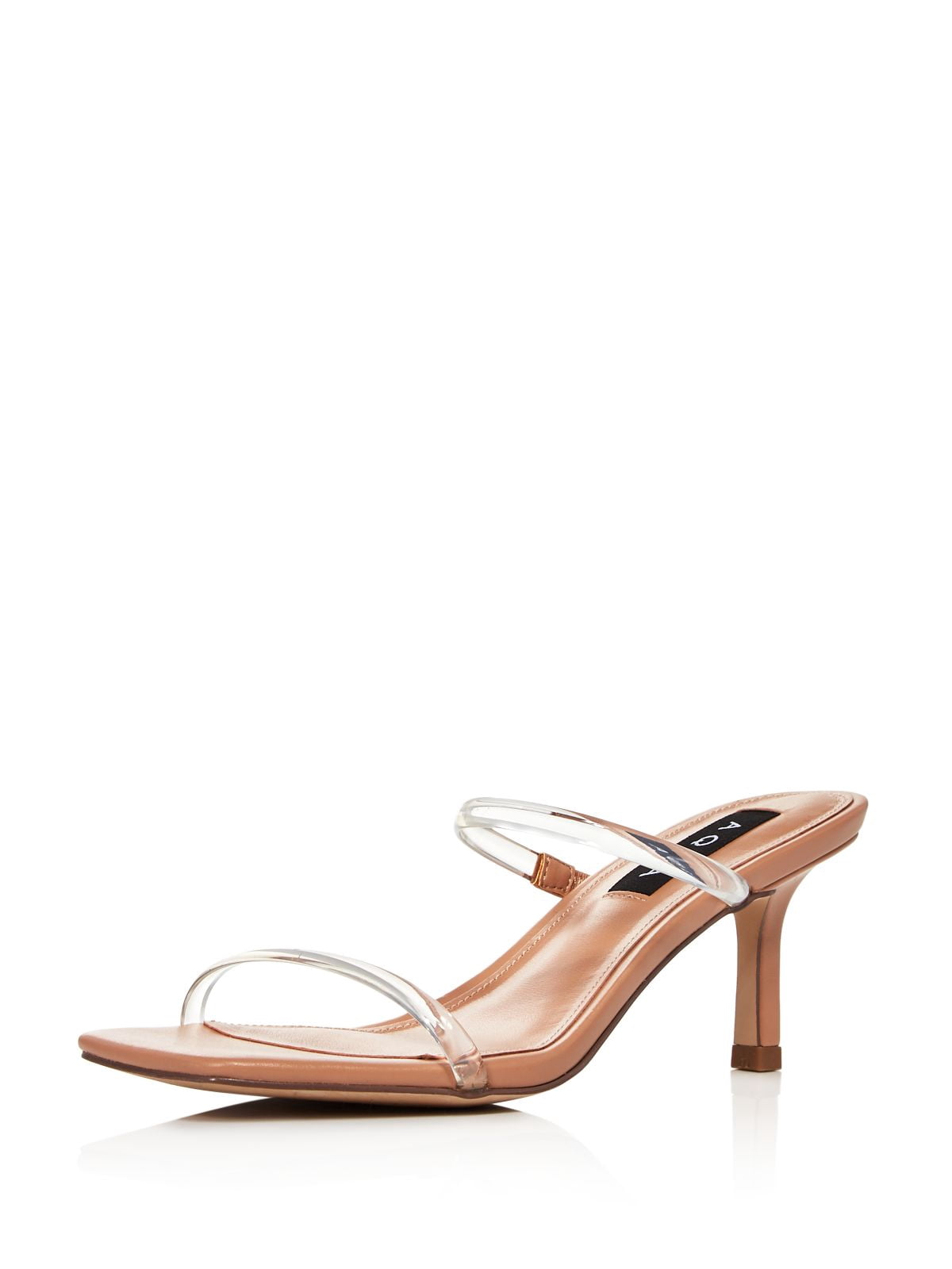 AQUA Womens Beige Adjustable Strap Cushioned Milo Round Toe Block Heel Buckle Dress Sandals Shoes M main image 1