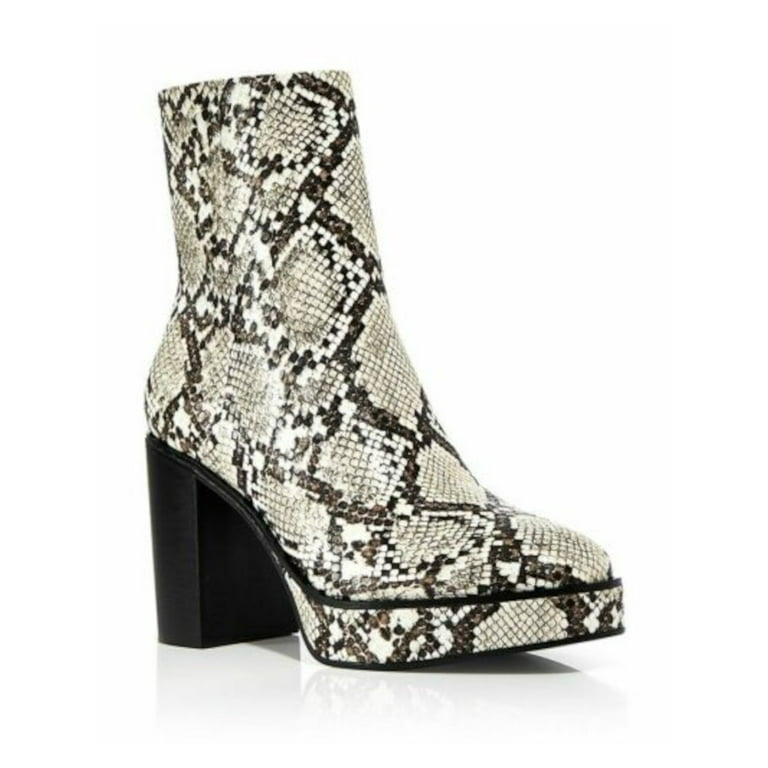 Snakeskin platform booties outlet