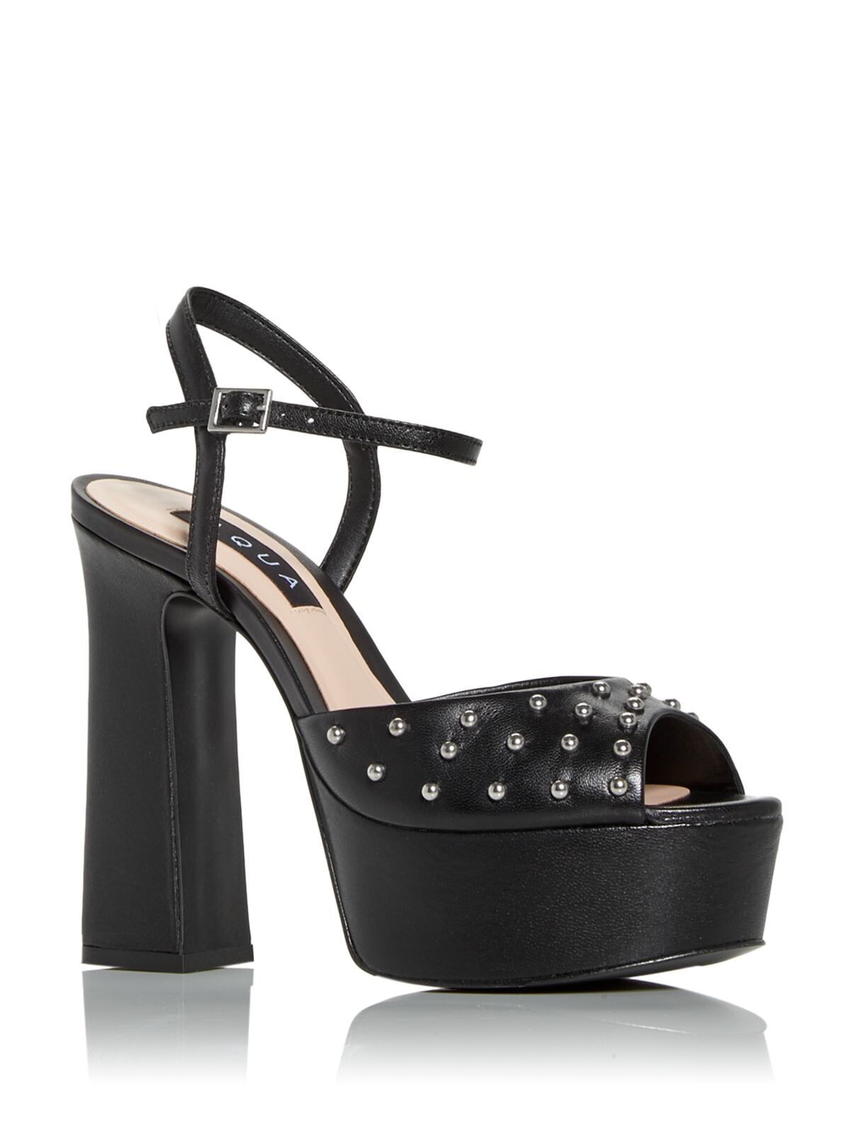 Shop Studded Block Heel Sandals with Ankle Strap and Buckle Closure Online  | Max UAE