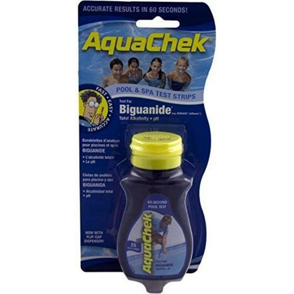 AQUACHEK 3-In-1 Blue Biguanide Test Strip 25 Count 561625A