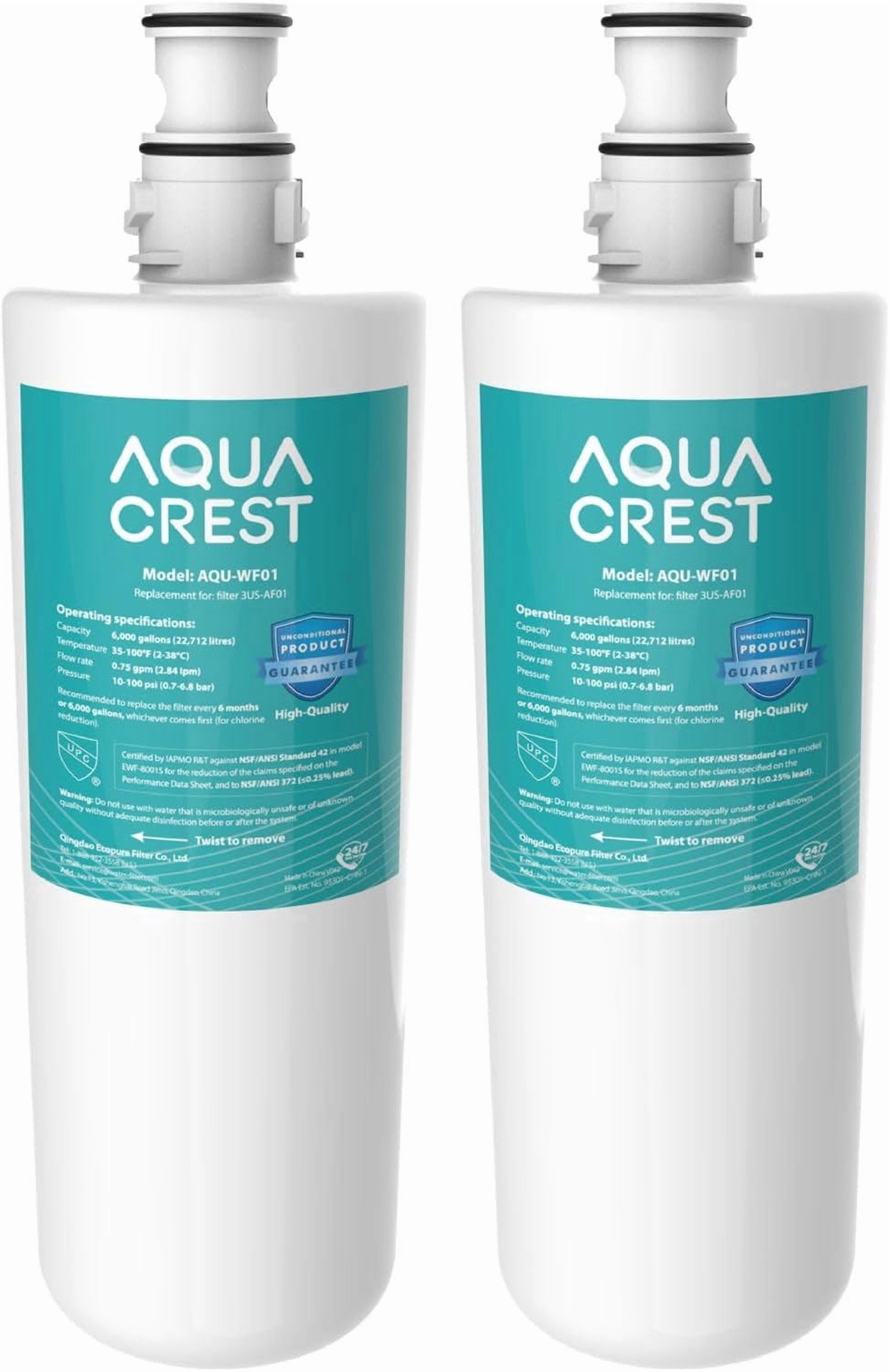 AQUACREST Water Filter Replacement for Filtrete 3US-AF01 Standard Undersink Water Filter(2 Pack )(package may vary)
