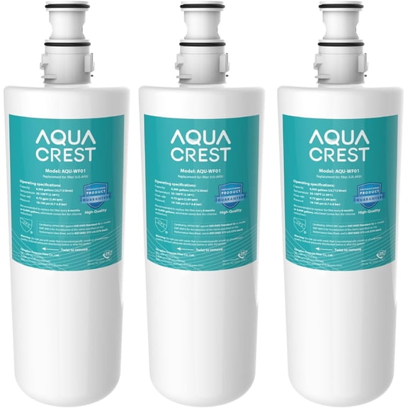 AQUACREST 3US-AF01 Under Sink Water Filter, Compatible with Filtrete Standard 3US-AS01, Aqua-Pure AP Easy C-CS-FF, Whirlpool WHCF-SRC, WHCF-SUFC, WHCF-SUF, pack of 3(package may vary)