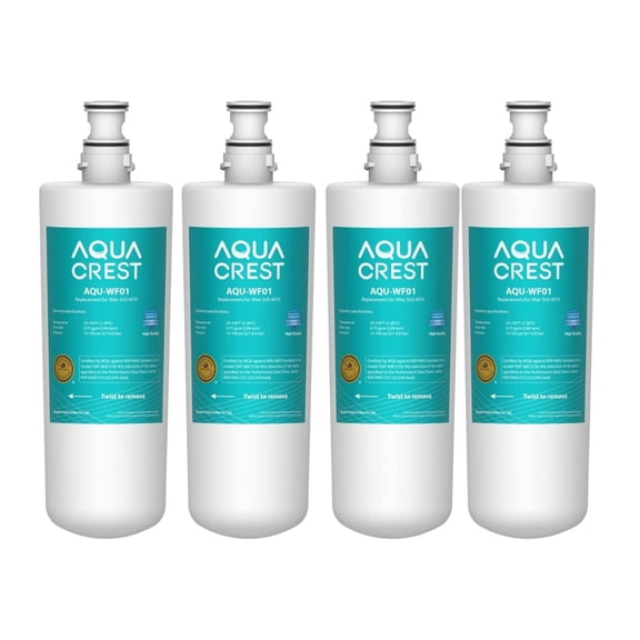 AQUA CREST 3US-AF01 Under Sink Water Filter, Replacement for Standard Filtrete® 3US-AF01, 3US-AS01, Aqua-Pure AP Easy C-CS-FF, WHCF-SRC, WHCF-SUFC, WHCF-SUF Water Filter, 4 Pack