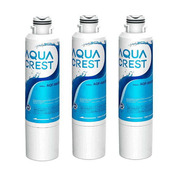 AQUACREST DA29-00020B Refrigerator Water Filter, Replacement for Samsung HAF-CIN/EXP, DA29-00020B-1, RF28HMEDBSR, RF263BEAESR, RF4287HARS, HAF-CIN, DA97-08006A-1, RF28K9380SR, RF28HFEDTSR, 3 Filters