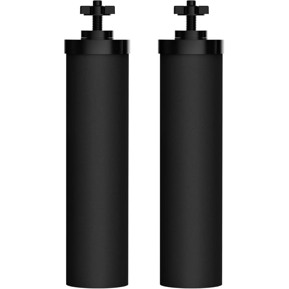 AQUACREST NSF/ANSI 42&372 Certified Water Filter, Replacement for Berkey Gravity Water Filter System, Berkey Black Purification Elements, Pack of 2