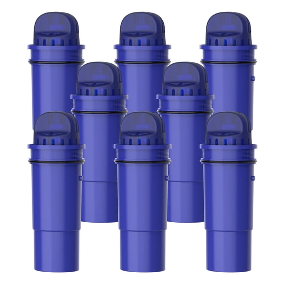 AQUA CREST NSF Certified CRF-950Z® Pitcher Water Filter, Compatible with Pitchers and Dispensers PPT700W, CR-1100C, DS-1800Z and PPF951K, PPF900Z Water Filter (Pack of 8)