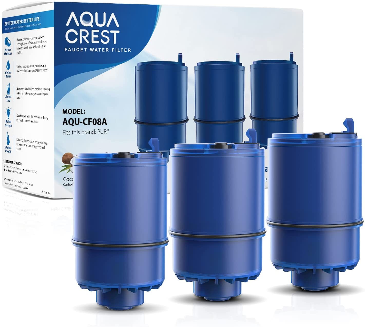 AQUACREST Water Filter, Replacement for Pur® Faucet Water Filter, Pur