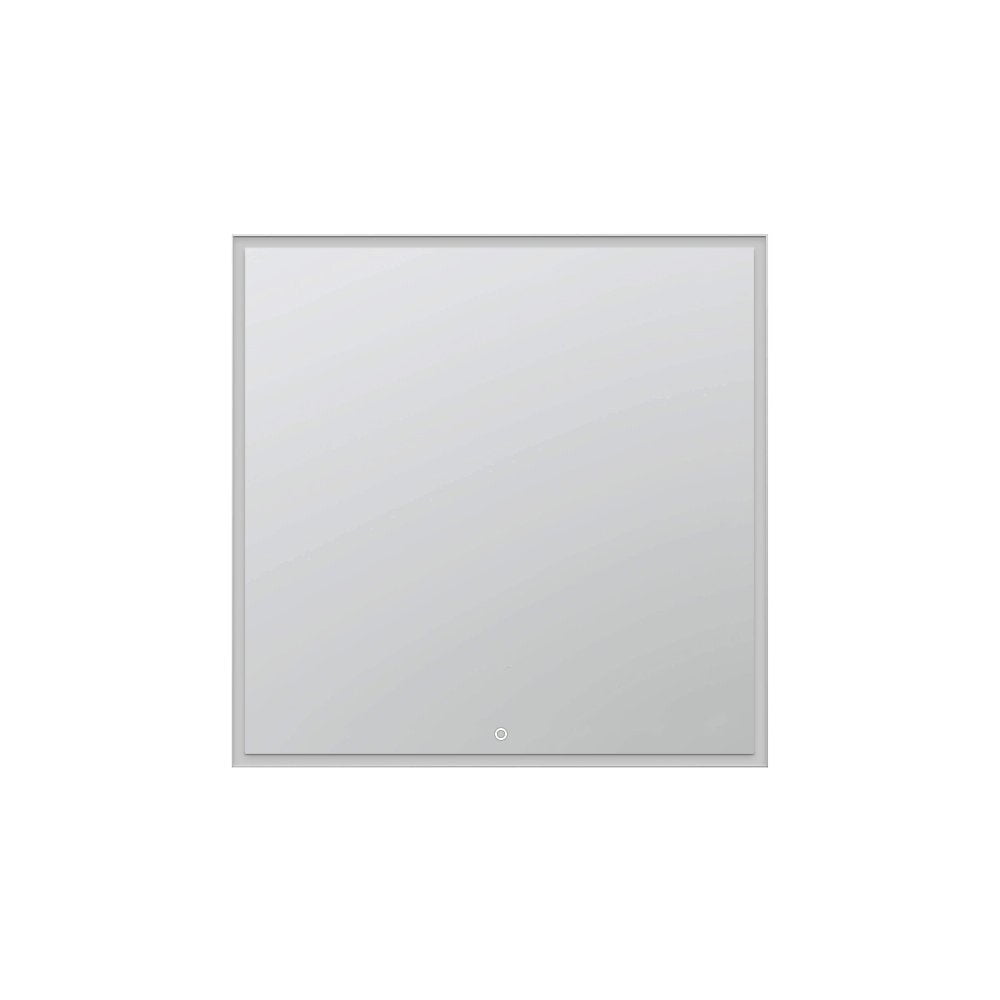 Edge Silver LED Lighted Bathroom Vanity Mirror 30"x32"