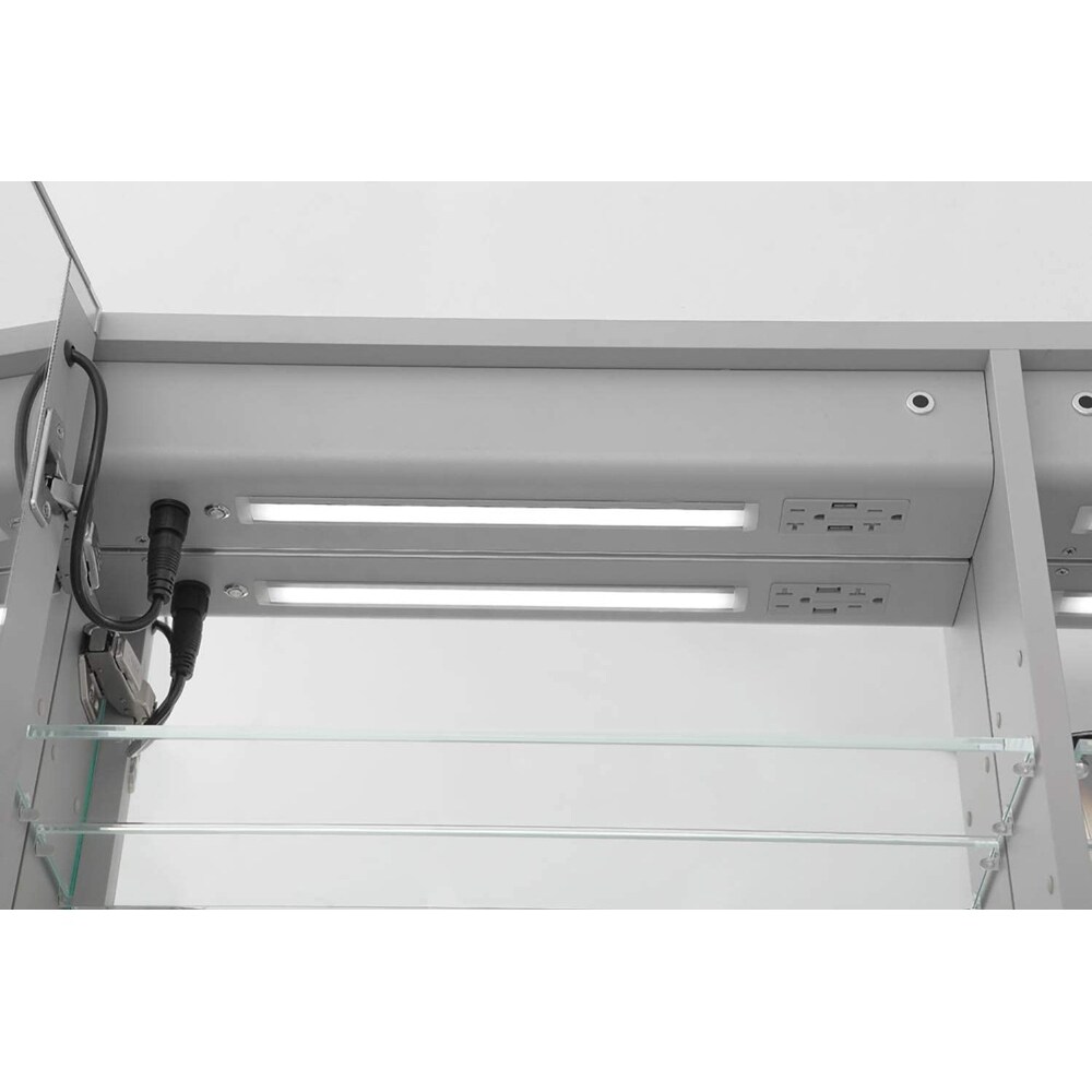 AQUADOM Signature Royale, Bathroom Led Lighted Medicine Defogger, Integrated LED 3X