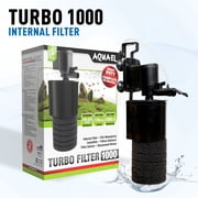 AQUAEL Turbo 1000 Internal Aquarium Filter, 265 GPH, for Aquariums 30 to 65 Gallons, with Sponge, Ceramic Media, Aeration Tube and Adjustable Flow