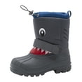 thumbnail image 1 of AQUAKIX Kids Toddler Shark Face Print Snow Boots With Sherpa Lining Insulation For Skiing Hiking Walking In The Snow - Toddler Size 7, 1 of 1