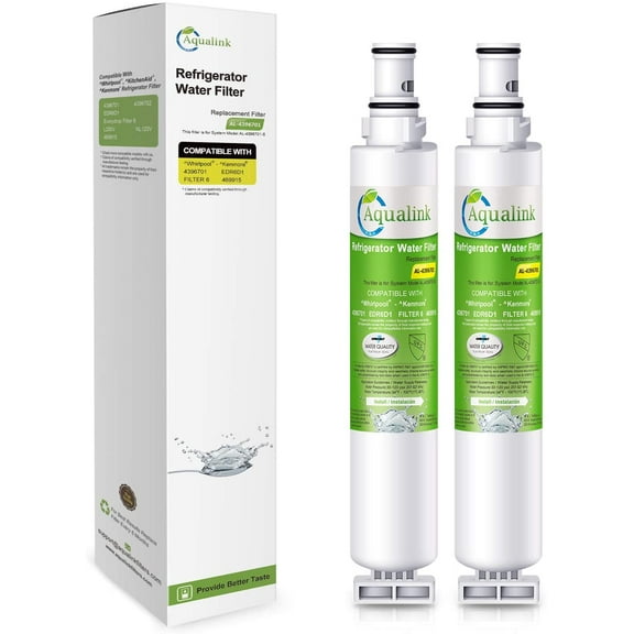 AQUALINK 4396701 Replacement Compatible with Whirlpool EDR6D1 Refrigerator Water Filter,2PACK