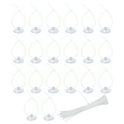 AQUANEAT 20 Pack Suction Cups with 40 Zip Ties for Fish Tank Decoration Moss Shrimp Nest