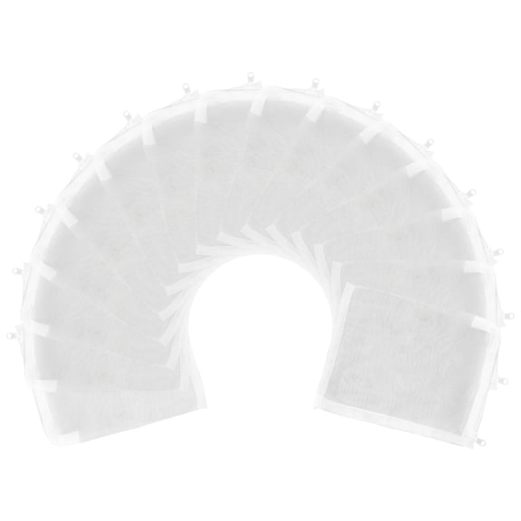AQUANEAT Aquarium Filter Media Bags Fish Tank Extra Fine 100 Micron Mesh Bags 15pcs with Plastic Zipper for Activated Carbon