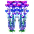 thumbnail image 1 of AQUANEAT Artificial Aquarium Plants, Fish Tank Plants Plastic, Aquarium Decor Large, 15.5 inch Purple Fish Tank Decorations, 2pcs, 1 of 6