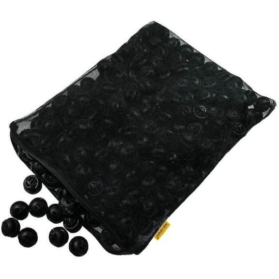 AQUAPAPA 1.25" Biochemical Bio balls Filter Media in Mesh Bag for Aquarium Fish Pond Waterfall Fountain, 300 PCS in 1 bag