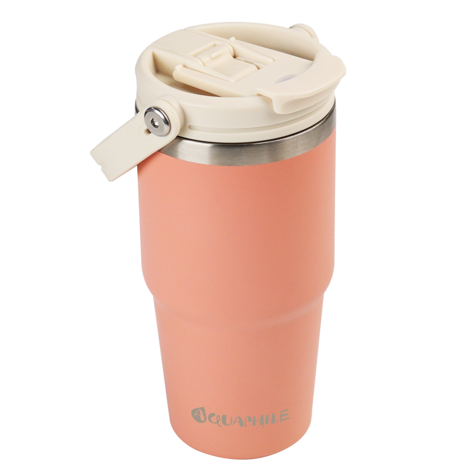 Goetland 20 Oz Insulated Water Bottle With Straw - Stainless Steel, Cute Dog/Cat Pattern, Leakproof, Light Blue